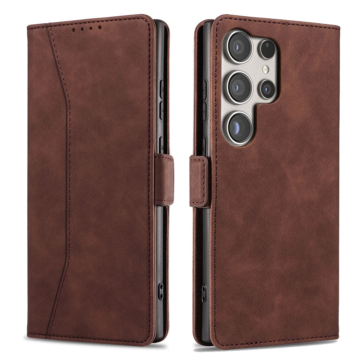 LEATHER BOOK CASE FOR SAMSUNG S24 ULTRA
