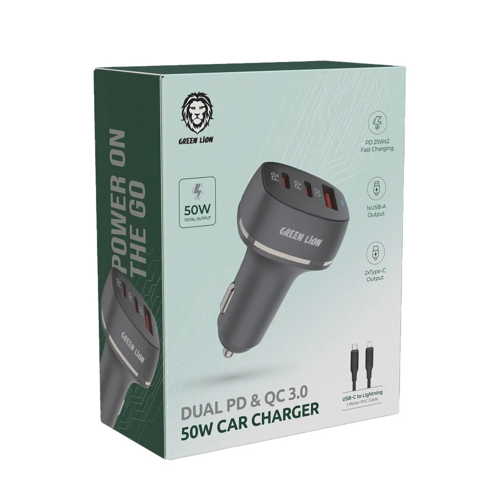 50 W DUAL PD & QC 3.0 CAR CHARGER