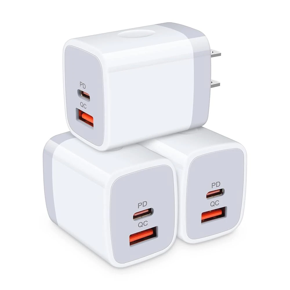 COMPACT WALL CHARGER 20W DUAL PORT PD & QC 3.0