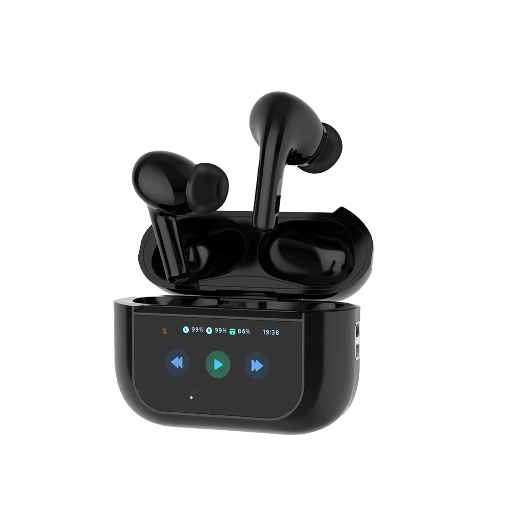Porodo Blue Airpods Pro2 with Screen - Black
