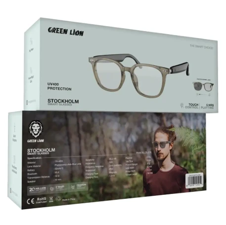 Green Lion Helsinki Smart Glasses- Black