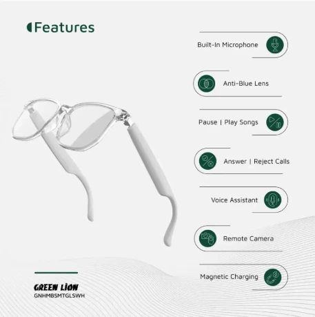 Green Lion Hambue Smart Glasses - White