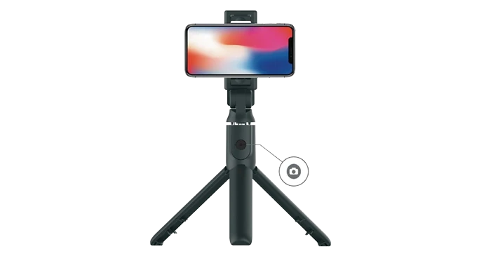 Porodo Gimbal Stabilizer Selfie Stick Tripod with Fill Light & Detachable Remote