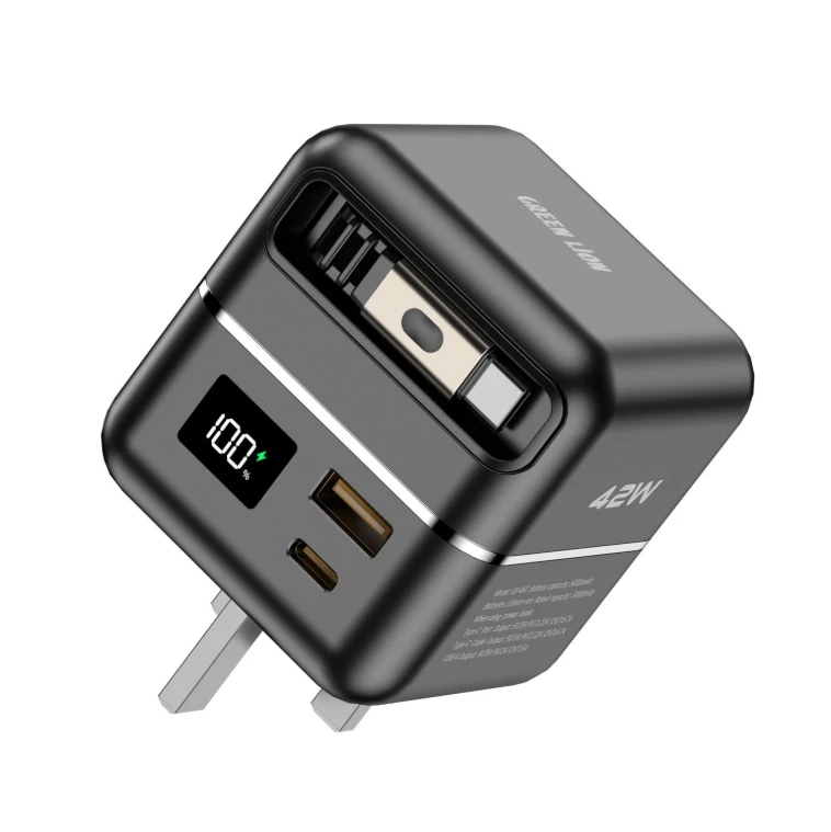 Green Lion Premium Series Charger + Power Bank 5000mAh 45W - Black