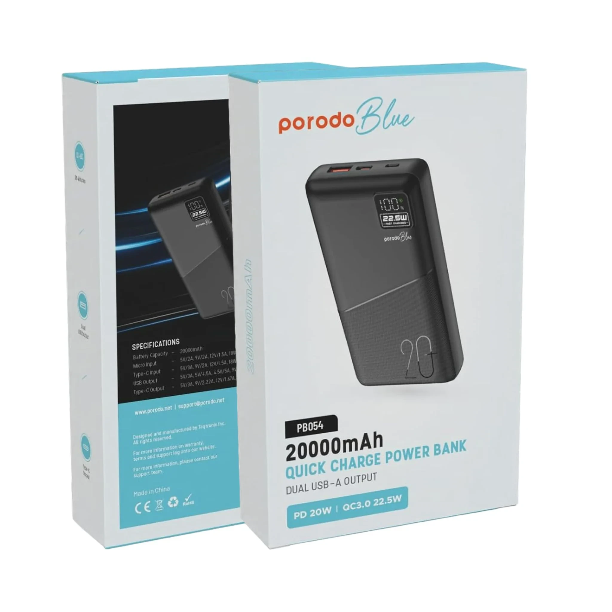 Porodo Quick Charge Power Bank 20000mAh