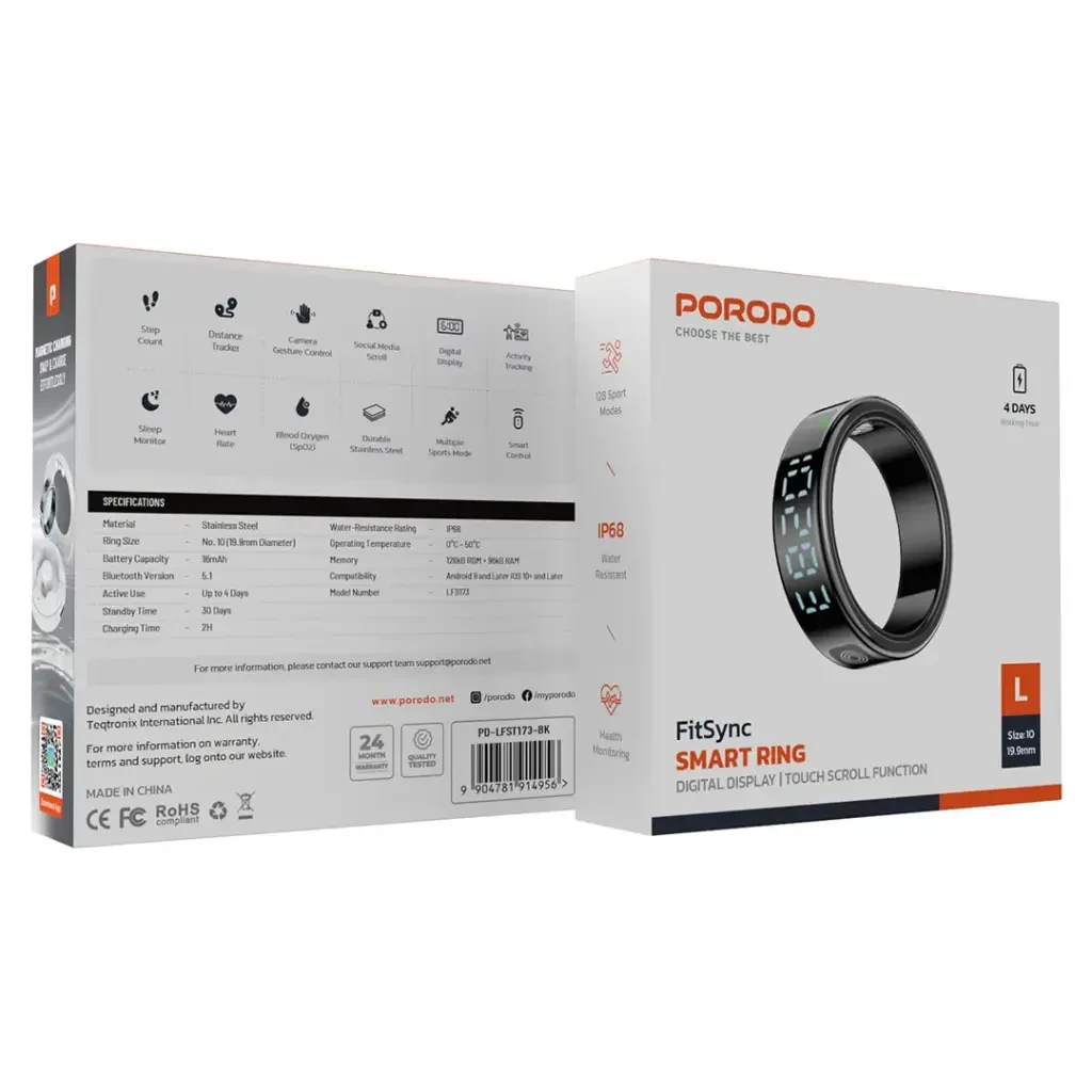 Porodo FitSync Smart Ring