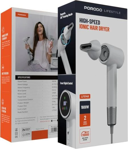 Porodo Lifestyle High-Speed Ionic Hair Dryer